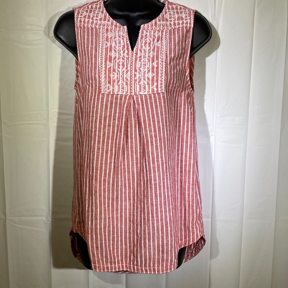 Red & White Striped Tunic